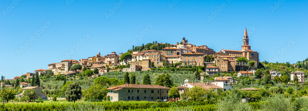 Panoramic view at the town Castiglion Fiorentino, Italy