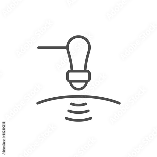 Wave treatment line outline icon