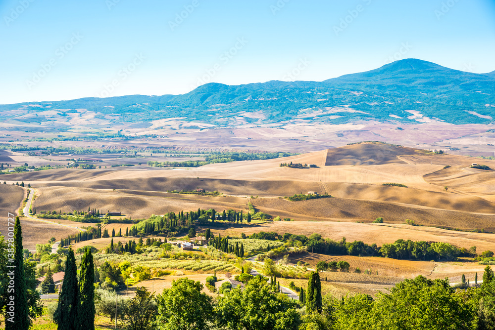 View at the Nature in Valley d Orcia near Pienza - Italy