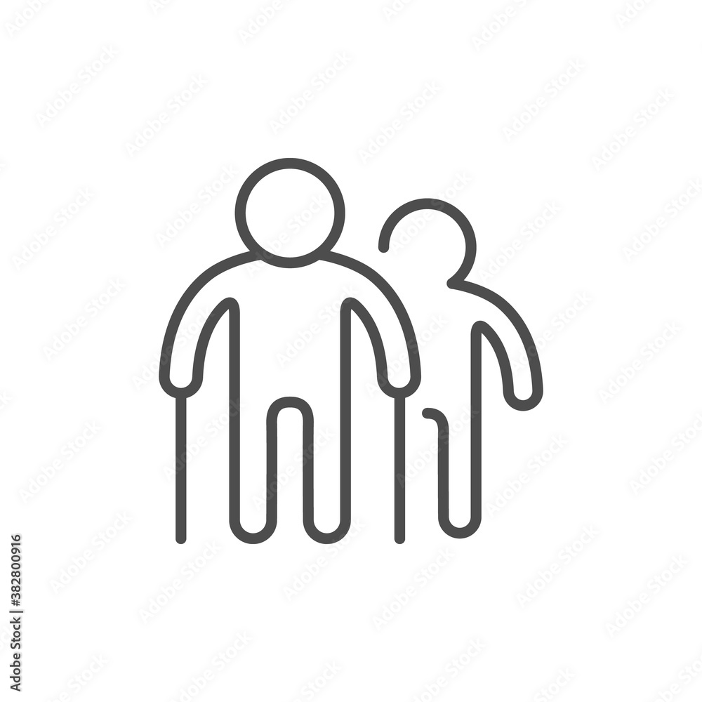 Physical therapy line outline icon Physical therapy line outline icon