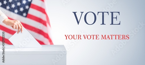 Foto The concept of free democratic vote elections.