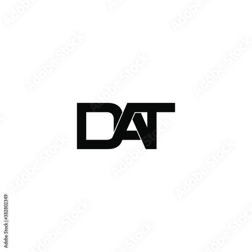 dat letter original monogram logo design