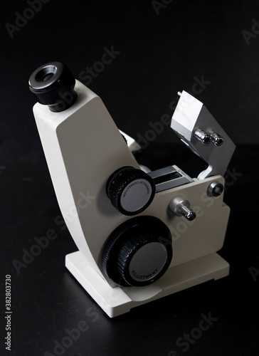 Electronic Refractometer  a laboratory or field device for the measurement of an index of refraction.Aquarium tools  or Labor tool. photo