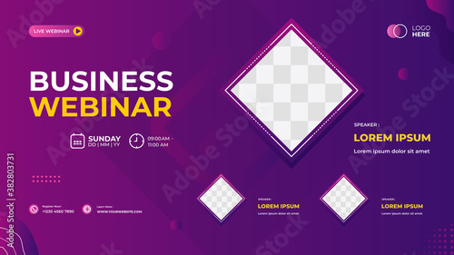 Vector graphic of Purple Geometric background. Suitable for web banner, business webinar, seminar, Corporate Meeting, landing page, wallpaper, poster and many more