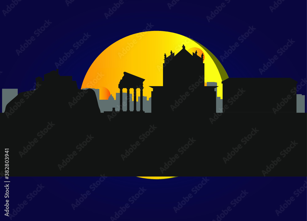 Fototapeta premium Brescia city skyline in Italy.