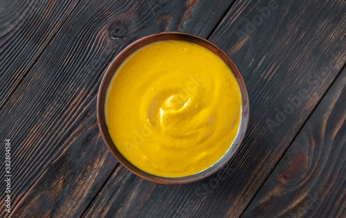 Bowl of pumpkin soup