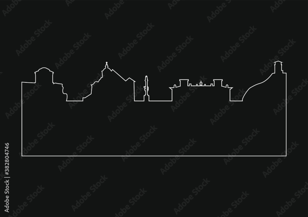 Obraz premium Eisenstadt city skyline in Austria. 