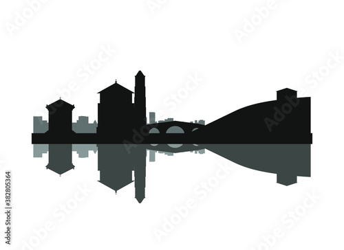 Potenza city skyline in Italy. 