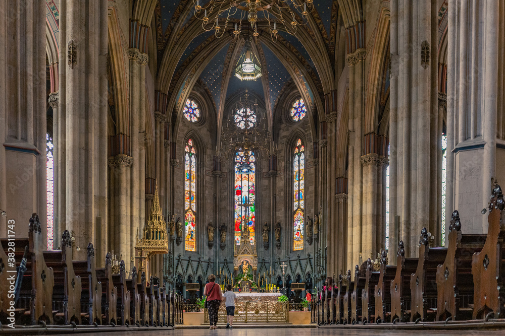 Inside view of Zagreb Cathedral in Zagreb, the capital of Croatia.