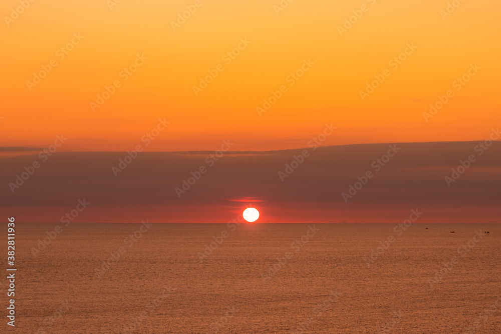 Landscape of Sunset ocean sea horizon sky clouds. Landscape of Sunset ocean sea horizon sky clouds.