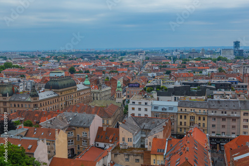 The citysacape of Zagreb, the capital of Croatia.