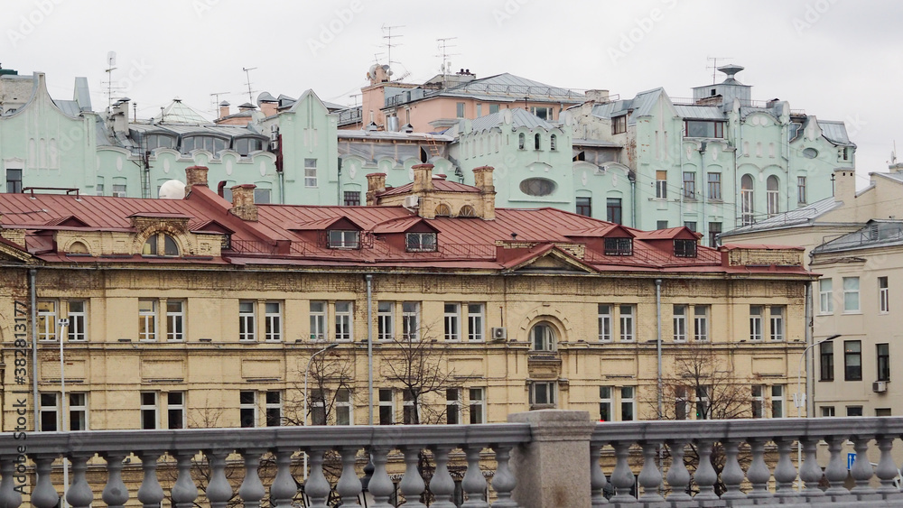 Pastel Building in Moscow Russia