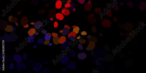 Dark multicolor vector backdrop with chaotic shapes.
