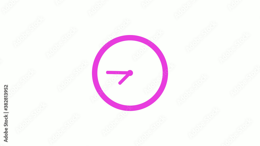 New pink color circle clock icon without trick,New clock icon on white background New pink color circle clock icon without trick,New clock icon on white background