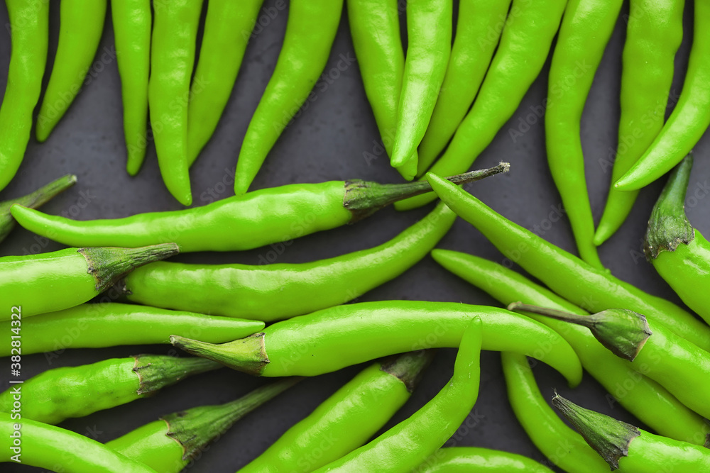 Hot green pepper. Chilean pepper on a black. Hot green pepper. Chilean pepper on a black.