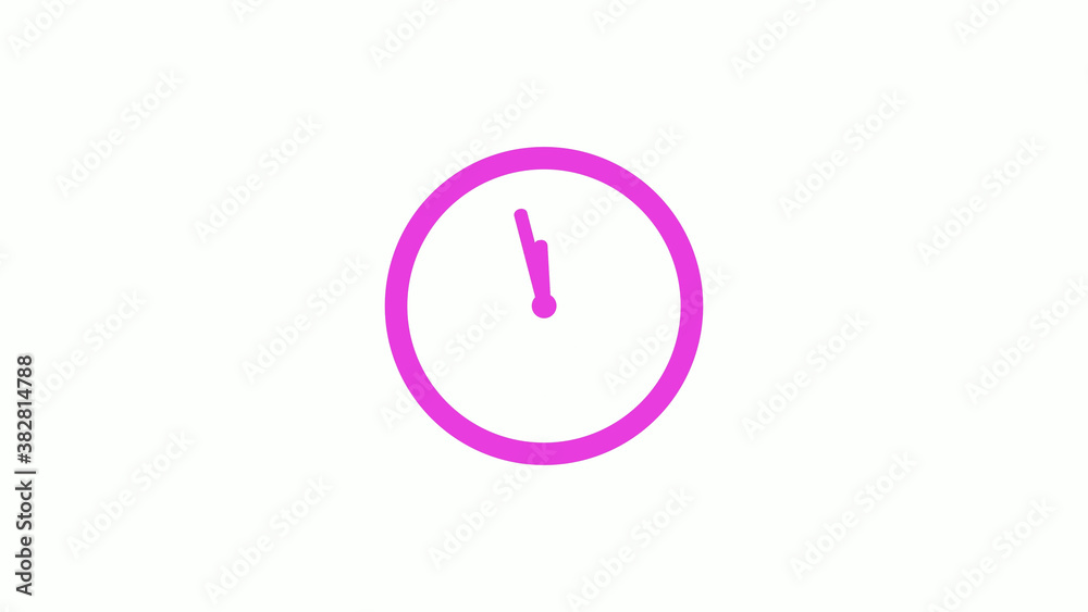 New pink color circle clock icon without trick,New clock icon on white background New pink color circle clock icon without trick,New clock icon on white background