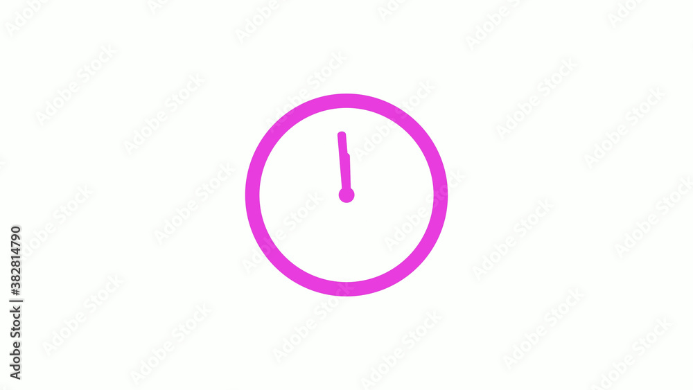 New pink color circle clock icon without trick,New clock icon on white background New pink color circle clock icon without trick,New clock icon on white background