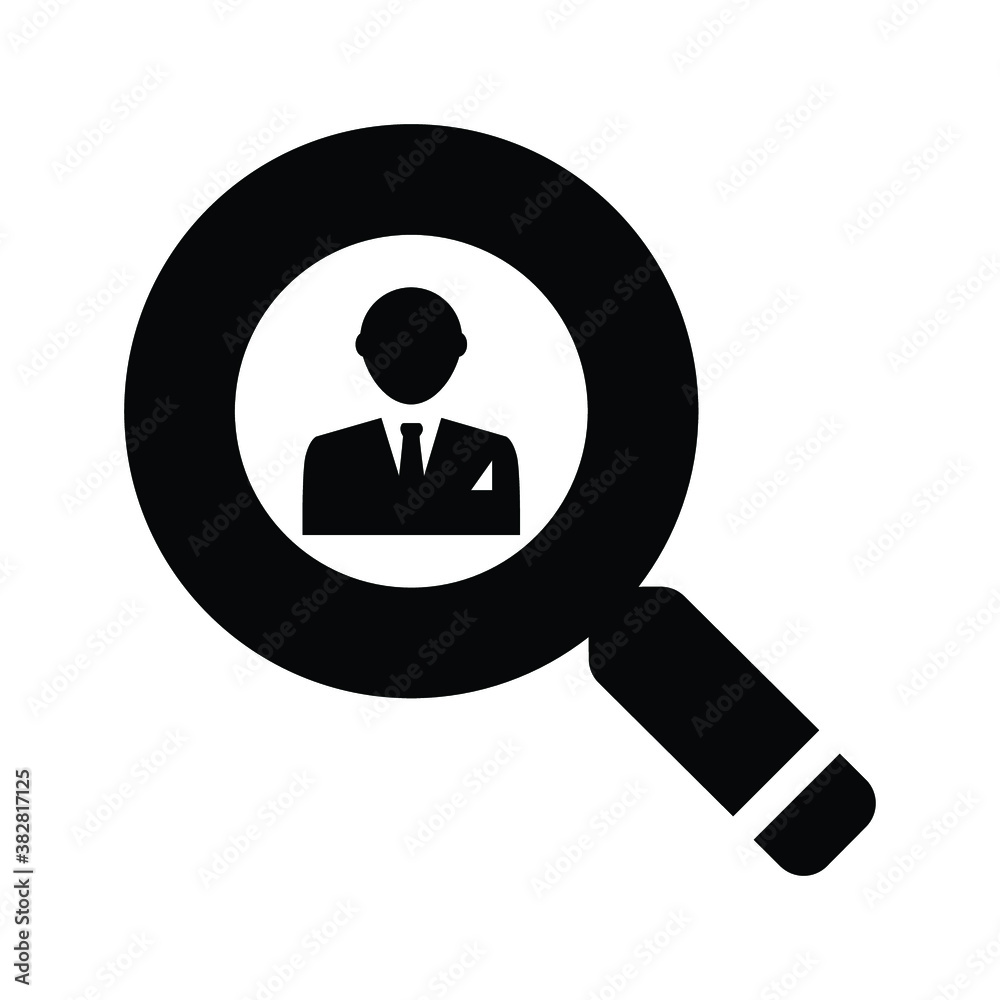 Search businessman icon stock illustration Search businessman icon stock illustration