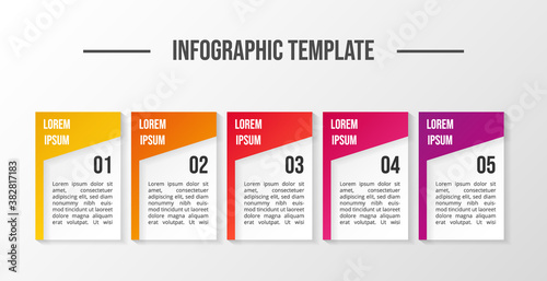 Business infographic with icons. Vector