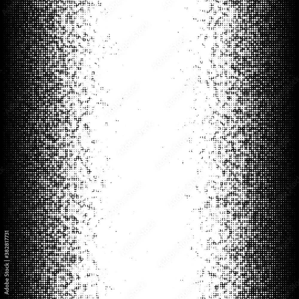 Halftone random circles, random dots illustration. Specks, stipple, speckles, stippling background and pattern. Pointillist, pointillism design. Irregular abstract random asymmetric, asymmetry vector
