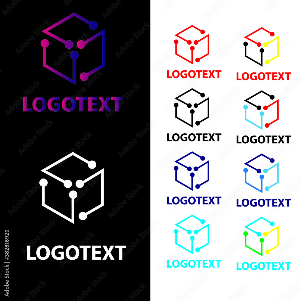 Abstract outlined cube logo Vector. Abstract outlined cube logo Vector.