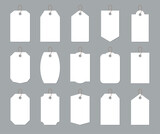 Blank labels template price tags set vector.