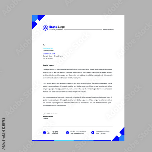 corporate letterhead design.e