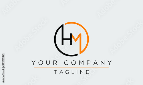 Letter HM Logo Design, Creative Modern Icon MH H M