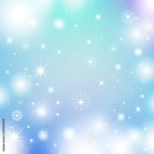 Winter background with snowflakes. Christmas background. Vector