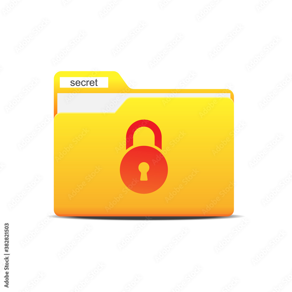 Lock folder icon isolated on white background vector illustration. Lock folder icon isolated on white background vector illustration.