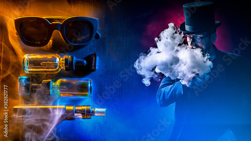 The concept of vaping. A va...