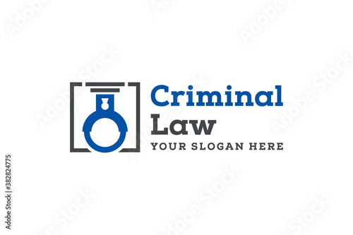 criminal law logo design vector