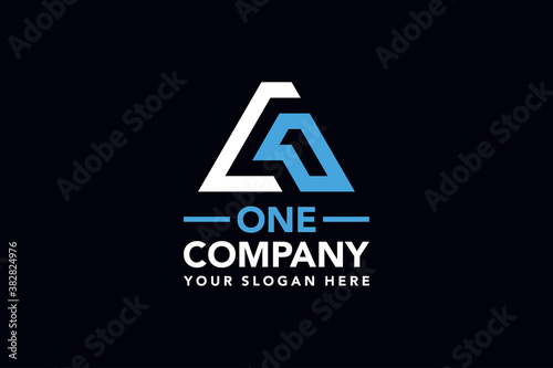 letter C1 logo design concept vector