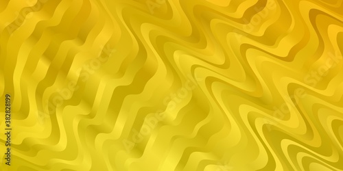 Light Yellow vector pattern with wry lines. Colorful abstract illustration with gradient curves. Pattern for ads, commercials.