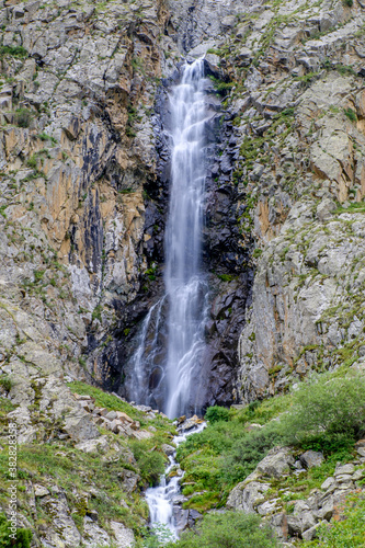 waterfall in the mountains