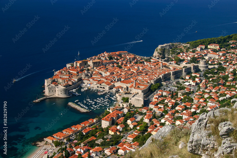 Panoramic Views of the Old Town of Dubrovnik, Croatia