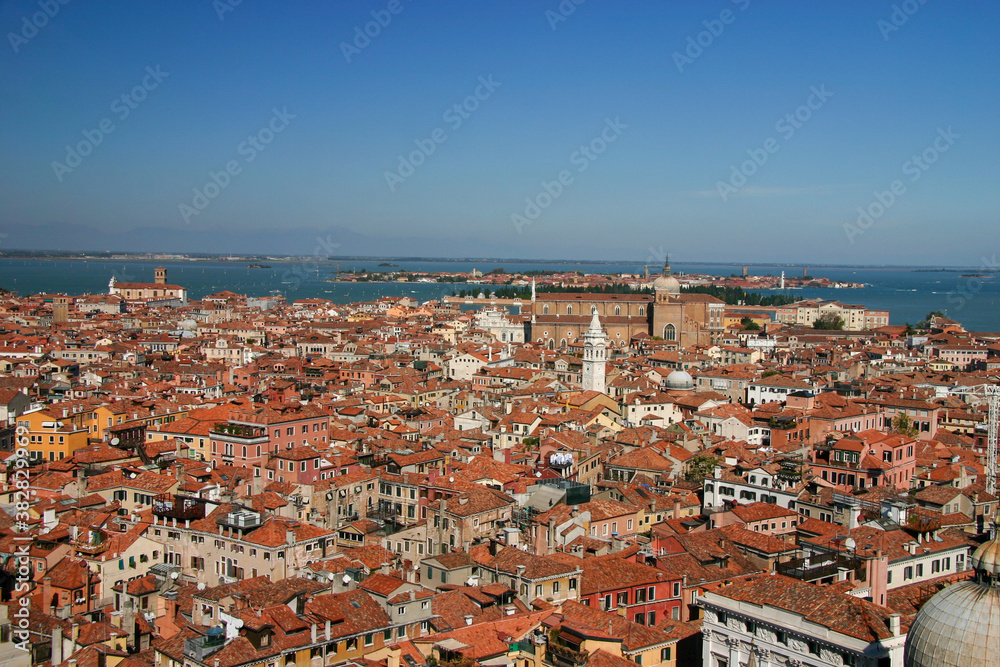 Panorama view of Venice city, Italy