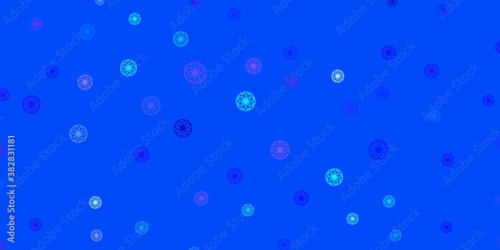 Light Pink, Blue vector backdrop with dots.