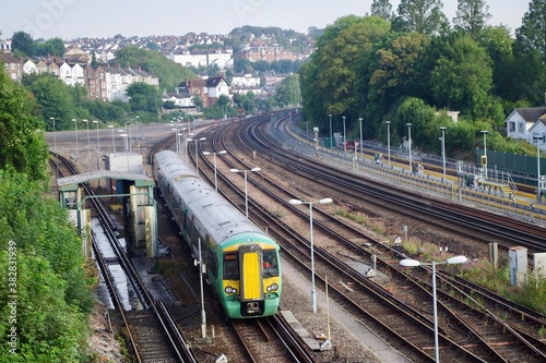 railroad tracks in autumn