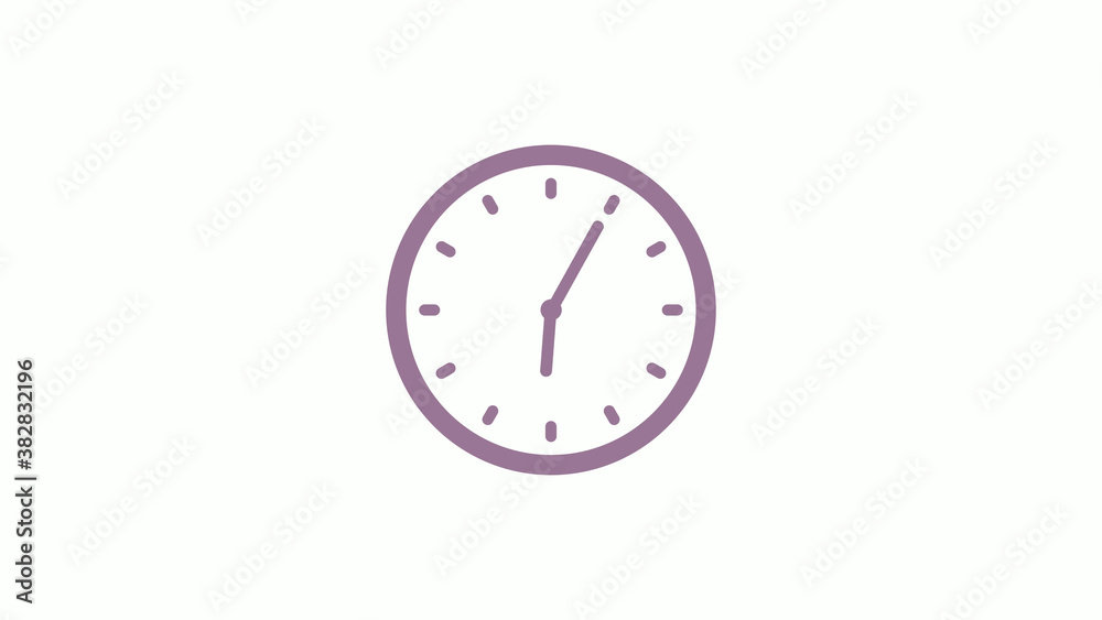Pink gray circle 12 hours clock icon on white background,clock icon Pink gray circle 12 hours clock icon on white background,clock icon
