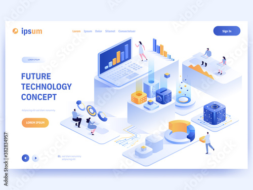 Future technology concept banner template