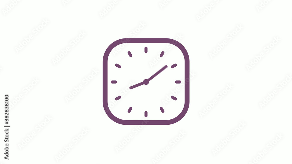 Amazing pink dark square 12 hours clock icon on white background,clock isolated Amazing pink dark square 12 hours clock icon on white background,clock isolated