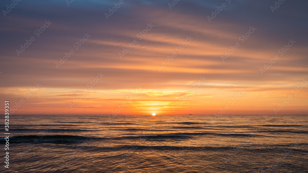 Beautiful sunrise over the Sea
