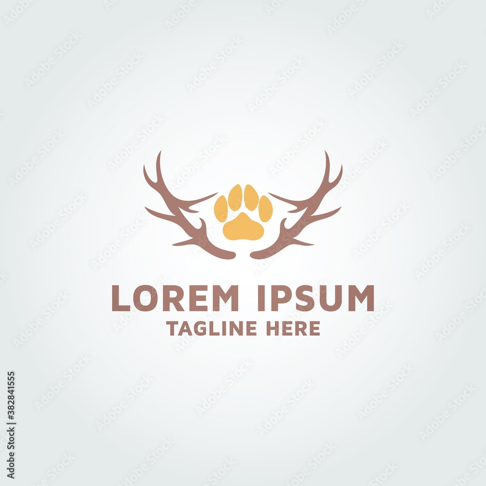 Deer Head with mountain logo design idea and inspiration Deer Head with mountain logo design idea and inspiration