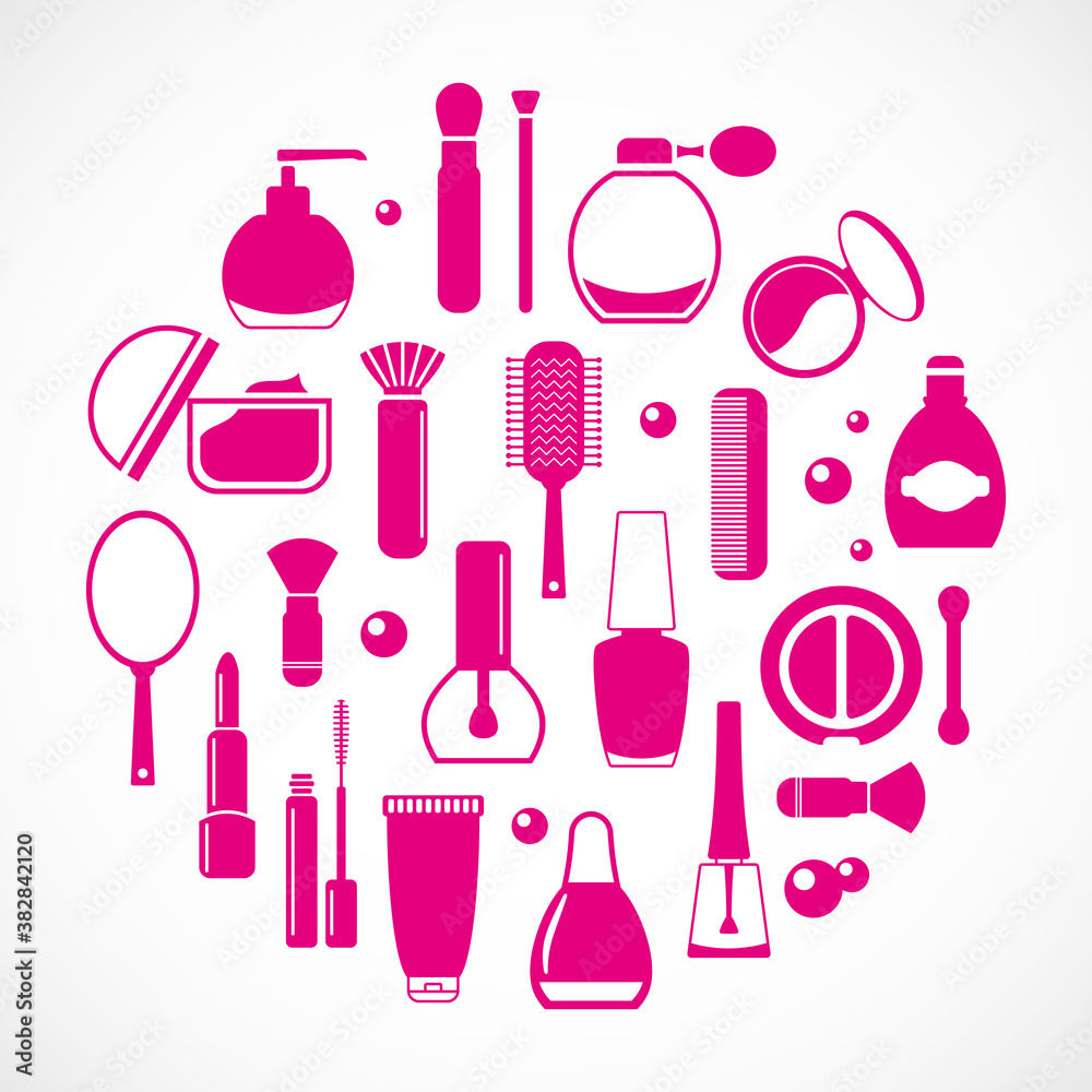 cosmetics icons, vector set cosmetics icons, vector set