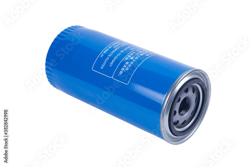 fuel and oil filter on a white background isolated