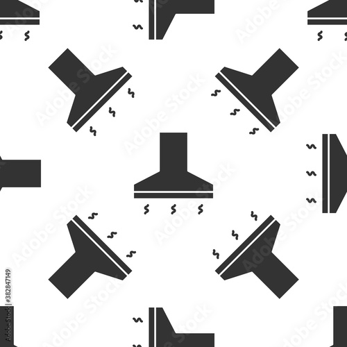 Grey Kitchen extractor fan icon isolated seamless pattern on white background. Cooker hood. Kitchen exhaust. Household appliance. Vector Illustration.