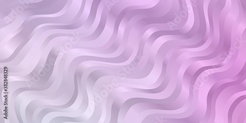 Light Purple  Pink vector layout with curves. Colorful illustration in abstract style with bent lines. Pattern for booklets  leaflets.