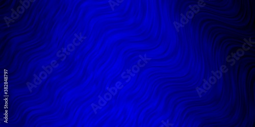 Dark BLUE vector template with lines. Abstract gradient illustration with wry lines. Design for your business promotion.