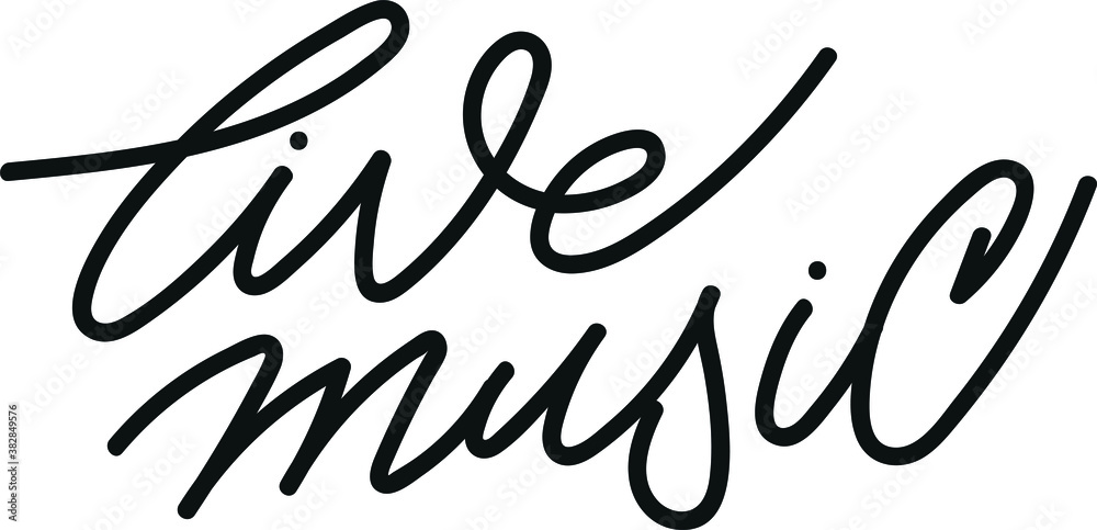 illustration of an design live music calligraphy illustration of an design live music calligraphy